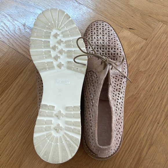 Shimmer Pink Suede Loafers with cork and white rubber sole - Picture 5 of 6